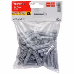 Fischer 567886 ancrage à vis et cheville murale 50 pièce(s)