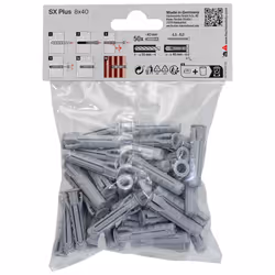 Fischer 567886 ancrage à vis et cheville murale 50 pièce(s)