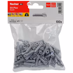 Fischer 567888 ancrage à vis et cheville murale 100 pièce(s)