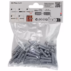 Fischer 567888 ancrage à vis et cheville murale 100 pièce(s)