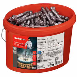 Fischer 568861 ancrage à vis et cheville murale 145 pièce(s)