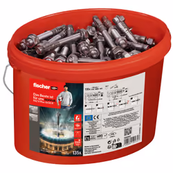 Fischer 568862 ancrage à vis et cheville murale 135 pièce(s)