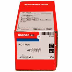 Fischer 570349 ancrage à vis et cheville murale 25 pièce(s)