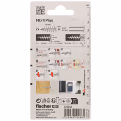 Fischer 570350 ancrage à vis et cheville murale 2 pièce(s)