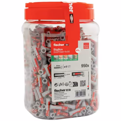 Informations techniques Dimension produit, Ø : 6 mm Longueur : 30 mm Matériau : Polyamide Ø de vis : 4.5 mm fischer DuoPower ...