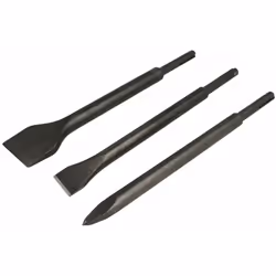 Le jeu de burins plats de 3 pièces convient à tous les appareils avec emmanchement SDS-Plus. Les burins sont en acier à outil ...