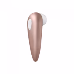 Satisfyer Number One, Or rose, Acrylonitrile-Butadiène-Styrène (ABS), Silicone, Boutons, Masturbation, AAA, 143 mm