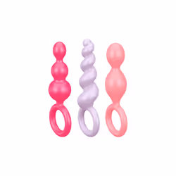 Satisfyer Booty Call, Perles pour anus, Rose, Violet, Rouge, Silicium, 3 pièce(s), CE, 139 mm