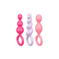 Satisfyer Booty Call Perles pour anus Rose, Violet, Rouge Silicium 3 pièce(s)