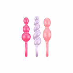 Satisfyer Booty Call Perles pour anus Rose, Violet, Rouge Silicium 3 pièce(s)