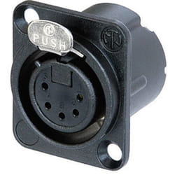 Xlr embase femelle, contacts droits Neutrik NC5FD-LX-B Nombre de pôles: 5 noir 1 pc(s)