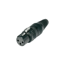 Connecteur xlr Hicon HI-X3CF-G femelle droit nombre de pôles: 3 noir 1 pc(s)