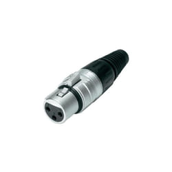 Hicon - connecteur xlr HI-X3CF femelle droit nombre de pôles: 3 argent, noir 1 pc(s)
