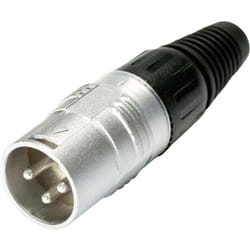 Hicon - xlr mâle, droit HI-X3CM Nombre de pôles: 3 argent, noir 1 pc(s) D10780