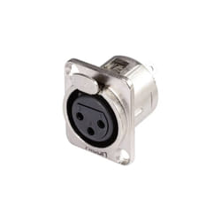 Xlr embase femelle, contacts droits Hicon HI-X3DF-G nombre de pôles (num): 3 noir 1 pc(s)