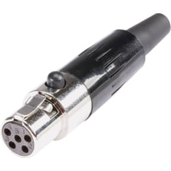 Xlr miniature femelle, droit Hicon HI-XMCF5 Nombre de pôles: 5 argent 1 pc(s)