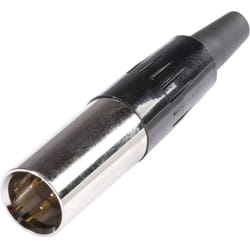 Hicon - xlr miniature mâle, droit HI-XMCM3 Nombre de pôles: 3 argent 1 pc(s)