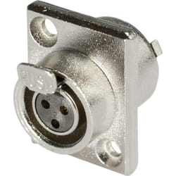 Xlr embase femelle, verticale Hicon HI-XMEF3 Nombre de pôles: 3 argent 1 pc(s) D16196