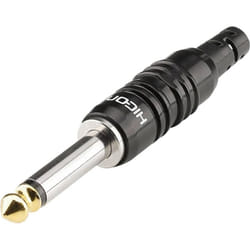 Jack 6.35 mm mâle, droit Hicon HI-J63M07 Nombre de pôles: 2 mono noir 1 pc(s)