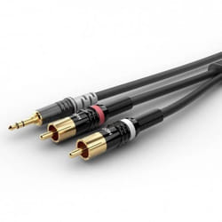 Câble De Raccordement Sommer Cable Hbp-3sc2-0300 Audio [1x Jack Mâle 3.5 Mm - 2x Cinch-rca Mâle] 3.00 M Noir Y743422