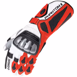 Held Phantom II Gants de moto, blanc-rouge, taille M pour Hommes