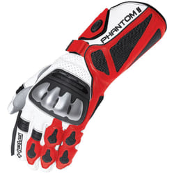Held Phantom II Gants de moto, blanc-rouge, taille M pour Hommes
