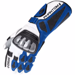 Held Phantom II Gants de moto, blanc-bleu, taille XS pour Hommes
