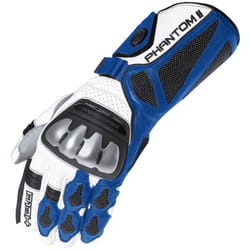 Held Phantom II Gants de moto, blanc-bleu, taille XS pour Hommes