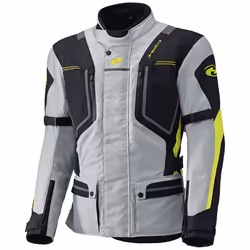 Held Zorro Veste textile de moto imperméable, gris-jaune, taille XS pour Hommes