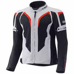 Held Zelda Veste textile de moto, gris-rouge, taille 4XL pour Hommes