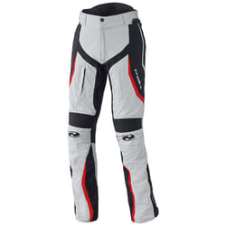 Held Link Pantalons en textile de moto pour femmes, gris-rouge, taille S