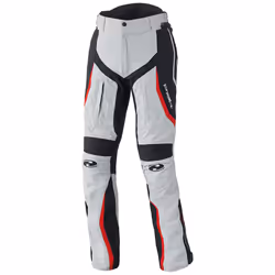 Held Link Pantalons en textile de moto pour femmes, gris-rouge, taille 3XL