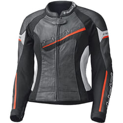 Held Debbie II Blouson en cuir de moto perforé pour femmes, noir-blanc-rouge, taille 40