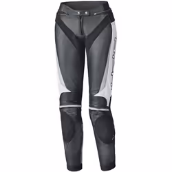 Held Lane II Pantalon en cuir de moto pour dames, noir-blanc, taille 40 pour Femmes