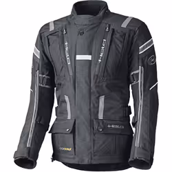 Held Hakuna II Veste textile de moto imperméable, noir-gris, taille S pour Hommes