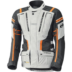 Held Hakuna II Veste textile de moto imperméable, gris-orange, taille M pour Hommes