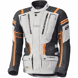 Held Hakuna II Veste textile de moto imperméable, gris-orange, taille M pour Hommes
