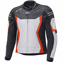 Held Street 3.0 Veste de moto en cuir, blanc-rouge, taille 50 pour Hommes
