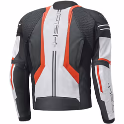 Held Street 3.0 Veste de moto en cuir, blanc-rouge, taille 50 pour Hommes