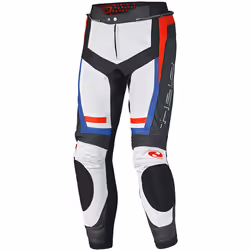 Held Rocket 3.0 Pantalon de moto en cuir, blanc-rouge-bleu, taille 62 pour Hommes