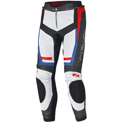 Held Rocket 3.0 Pantalon de moto en cuir, blanc-rouge-bleu, taille 62 pour Hommes