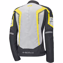 Held Smoke Veste textile de moto, gris-jaune, taille S pour Hommes