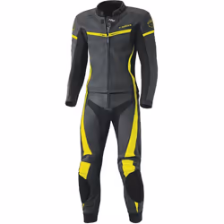 Held Spire Costume en cuir de moto de deux pièces, noir-jaune, taille 52 pour Hommes