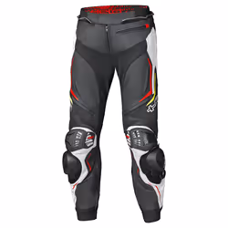 Held Grind II Pantalon de moto en cuir, noir-blanc-rouge, taille 54 pour Hommes