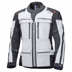 Held Atacama Top Blouson de moto en textile Gore-Tex, gris-rouge, taille 4XL pour Hommes