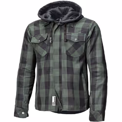 Held Lumberjack II Veste textile de moto, noir-vert, taille L pour Hommes