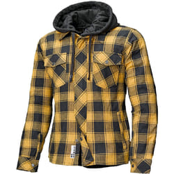 Held Lumberjack II Veste textile de moto, noir-jaune, taille L pour Hommes