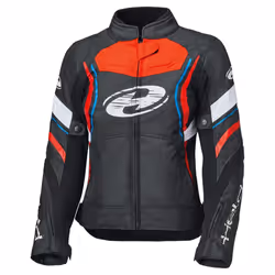 Held Baxley Top imperméable dames moto textile veste, noir-rouge-bleu, taille L pour Femmes