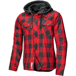 Held Lumberjack II Veste textile de moto, noir-rouge, taille 4XL pour Hommes