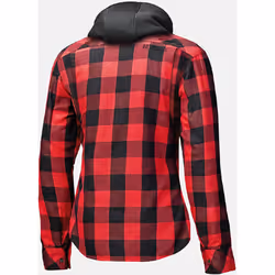 Held Lumberjack II Veste textile de moto de dames, noir-rouge, taille L pour Femmes